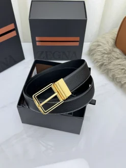 ZEGNA Belts Top Layer Leather 3.5cm Width A70202608050694