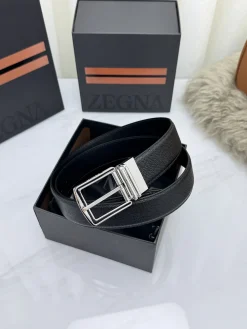 ZEGNA Belts Top-grain Leather 3.5cm Width A70202608050695