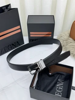 Alternative view of ZEGNA Belts Top-grain Leather 3.5cm Width A70202608050695