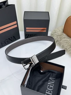 Alternative view of ZEGNA Belts Top-grain Leather 3.5cm Width A70202608050696