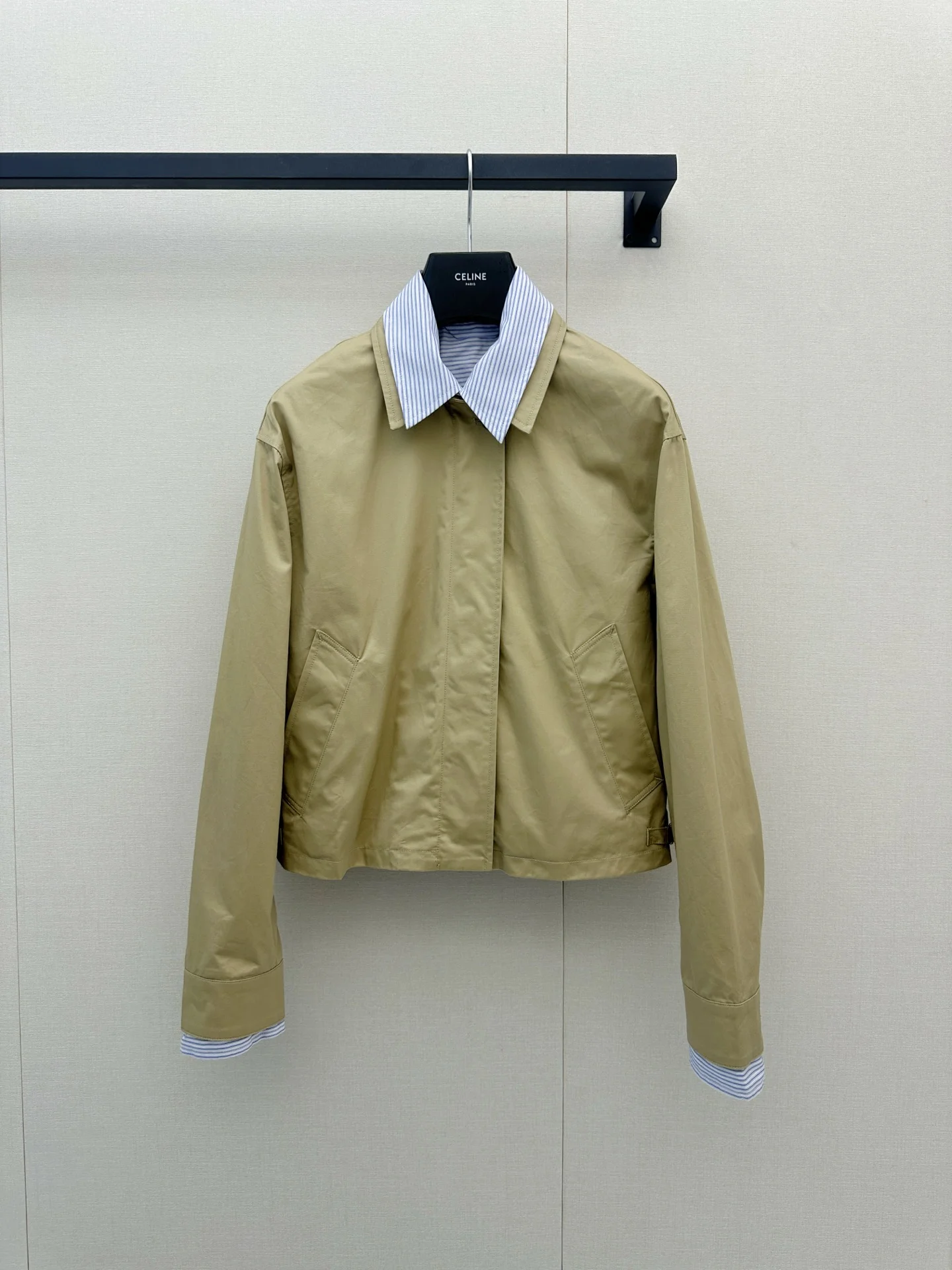 ACNE STUDIOS Jackets Cotton Khaki-White S-L D55202609061334