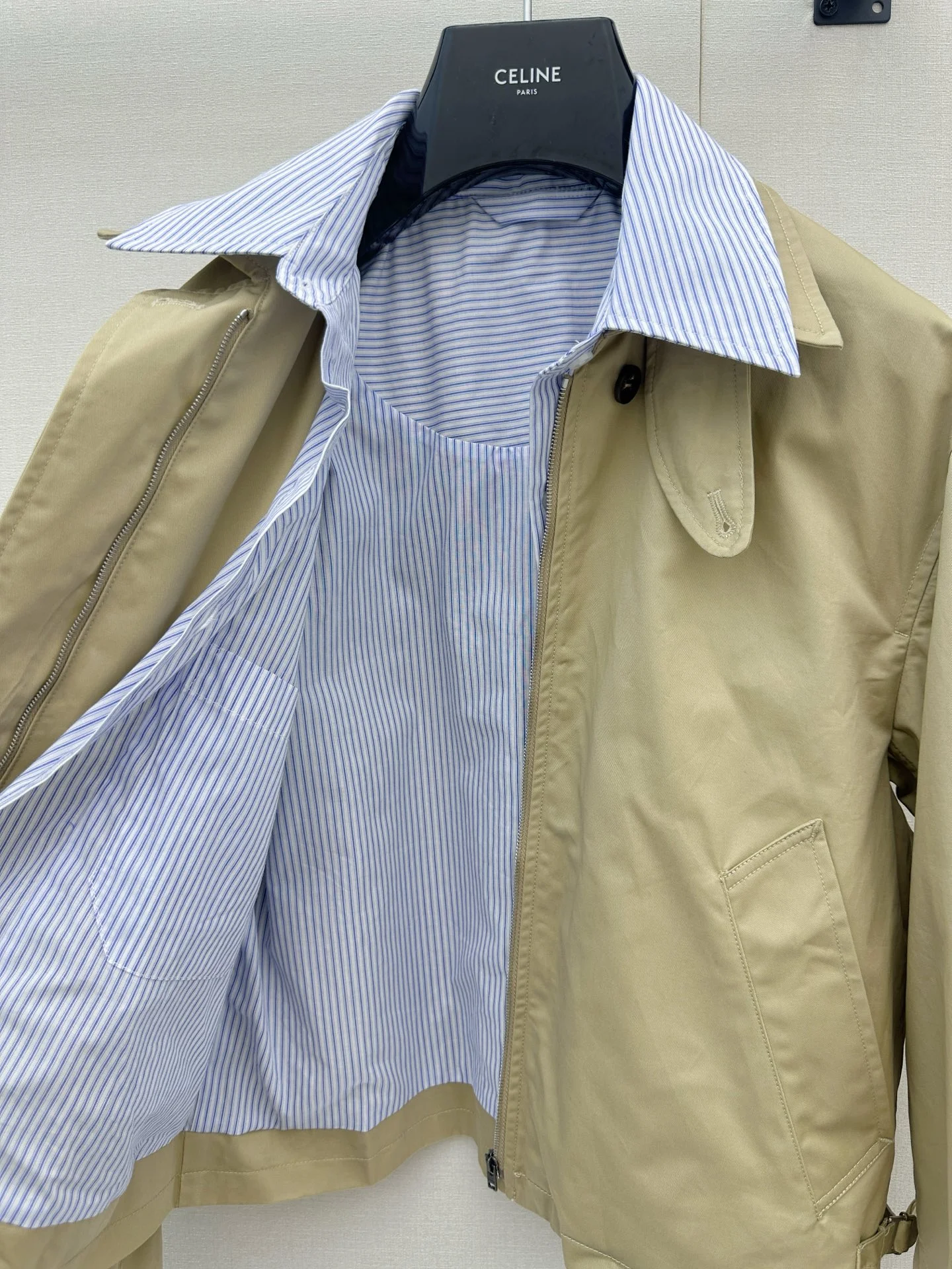 ACNE STUDIOS Jackets Cotton Khaki-White S-L D55202609061334 - Image 7