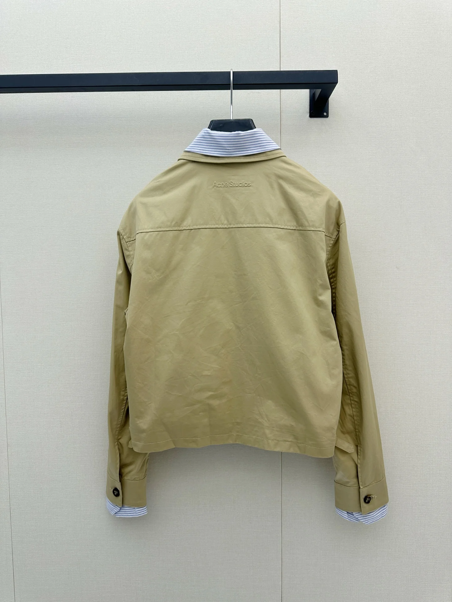 ACNE STUDIOS Jackets Cotton Khaki-White S-L D55202609061334 - Image 8