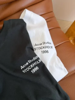 Alternative view of ACNE STUDIOS T-shirts Black-White S-L A95202609061379