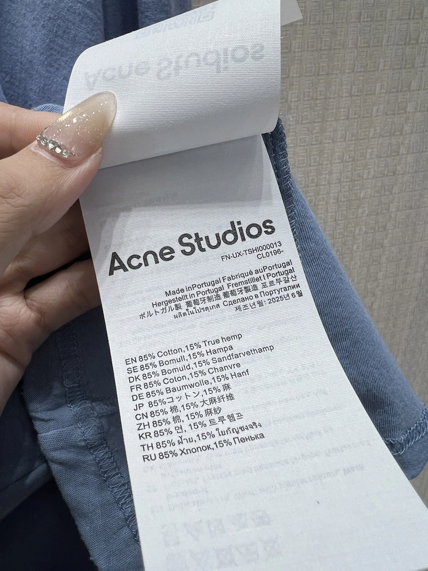 ACNE STUDIOS T-shirts Blue-White S-L A85202609060179 - Image 9