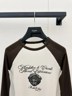 Alternative view of ACNE STUDIOS T-shirts Cotton White-Brown S-L A75202609061341