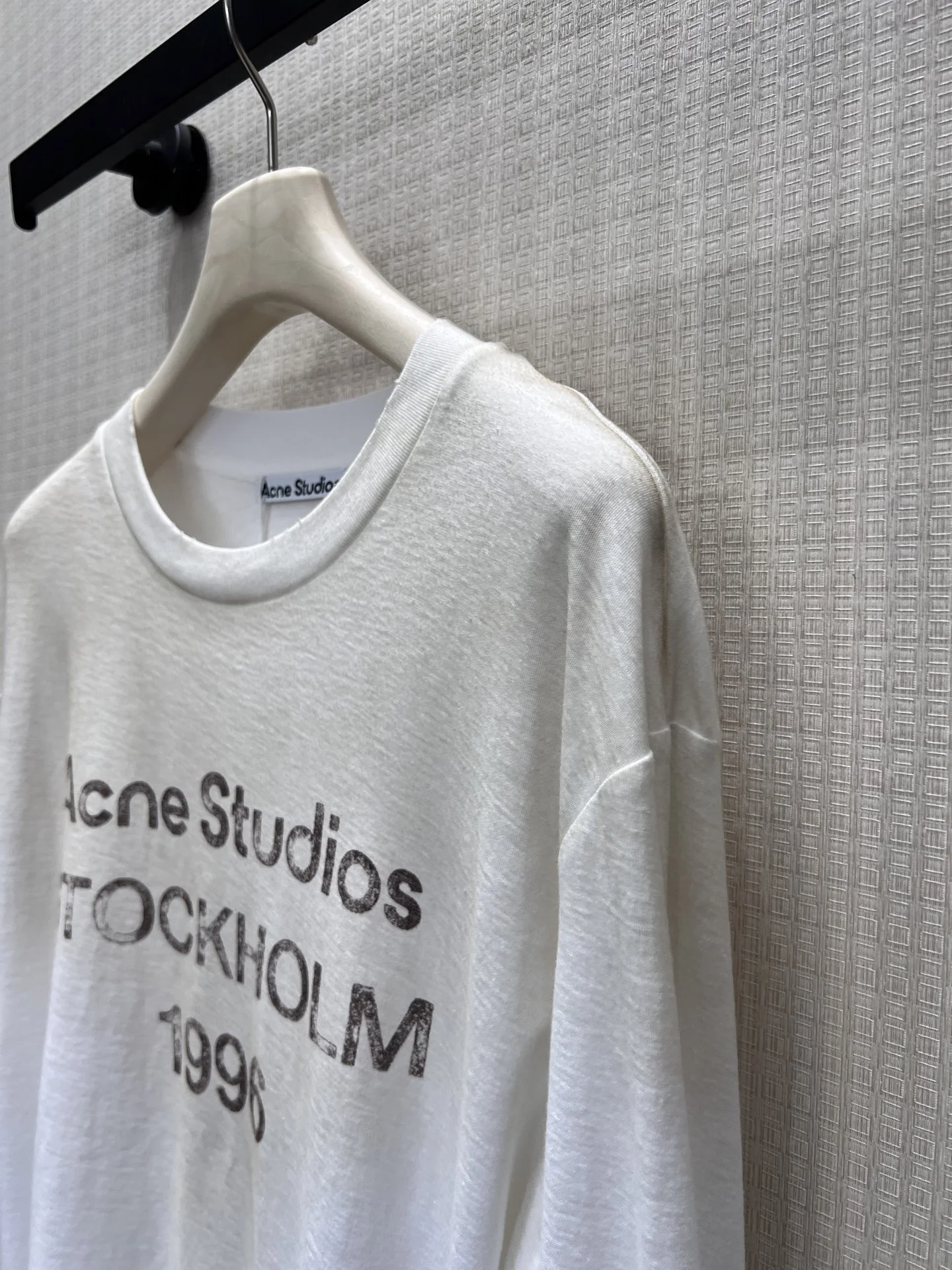 ACNE STUDIOS T-shirts Lightweight Fabric White-Black S-L A85202609060178 - Image 6