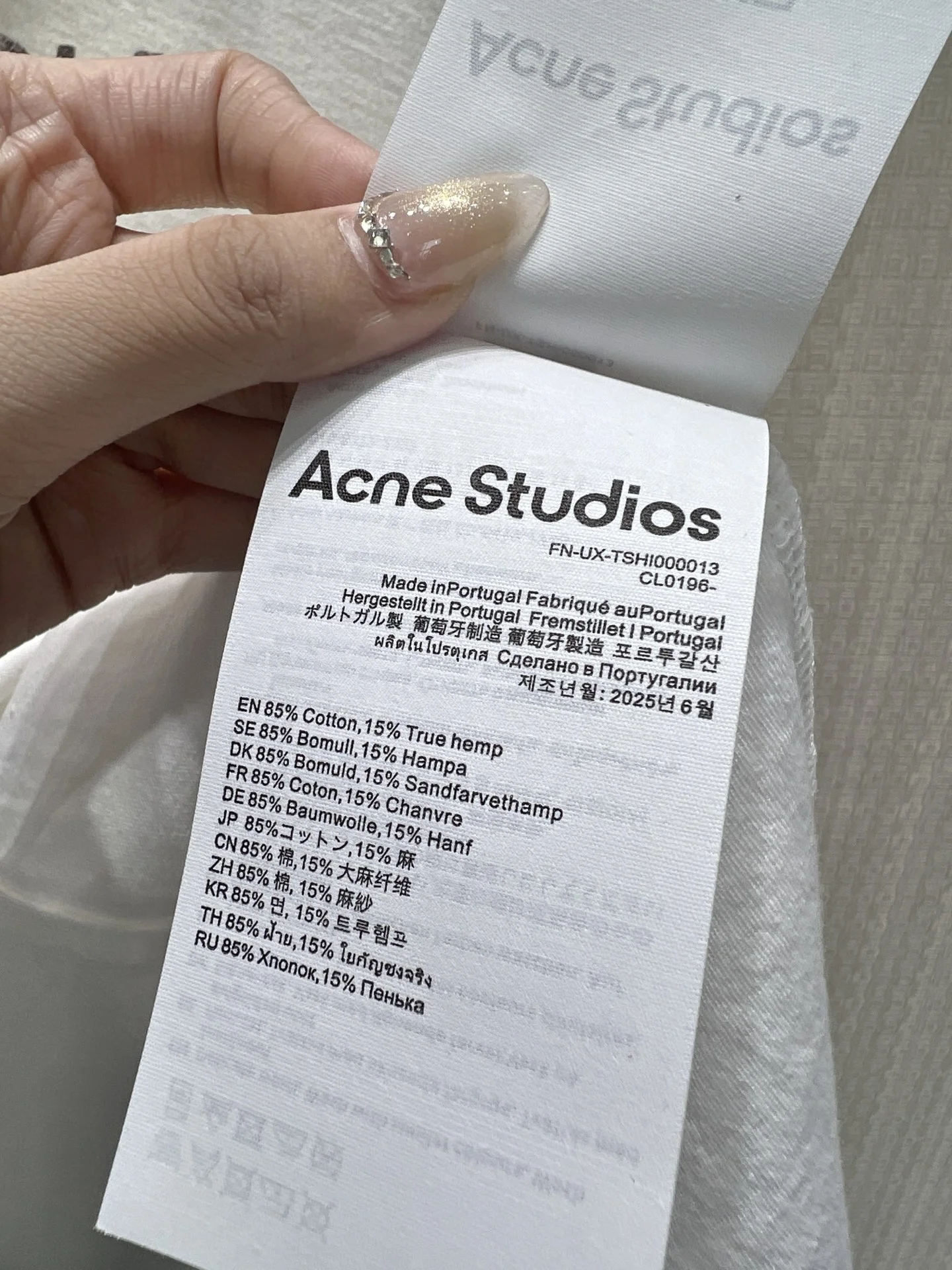 ACNE STUDIOS T-shirts Lightweight Fabric White-Black S-L A85202609060178 - Image 9