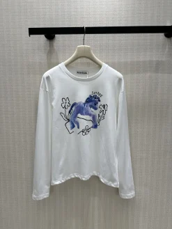 ACNE STUDIOS T-shirts White-Blue S-L A50202609060198