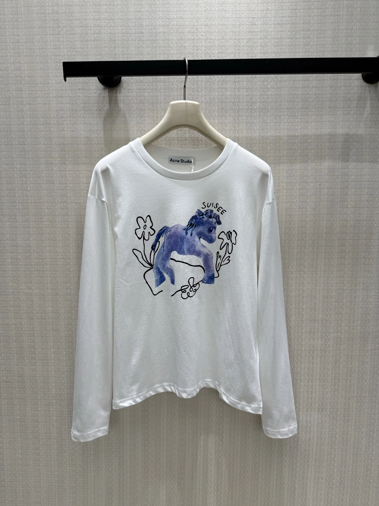 ACNE STUDIOS T-shirts White-Blue S-L A50202609060198