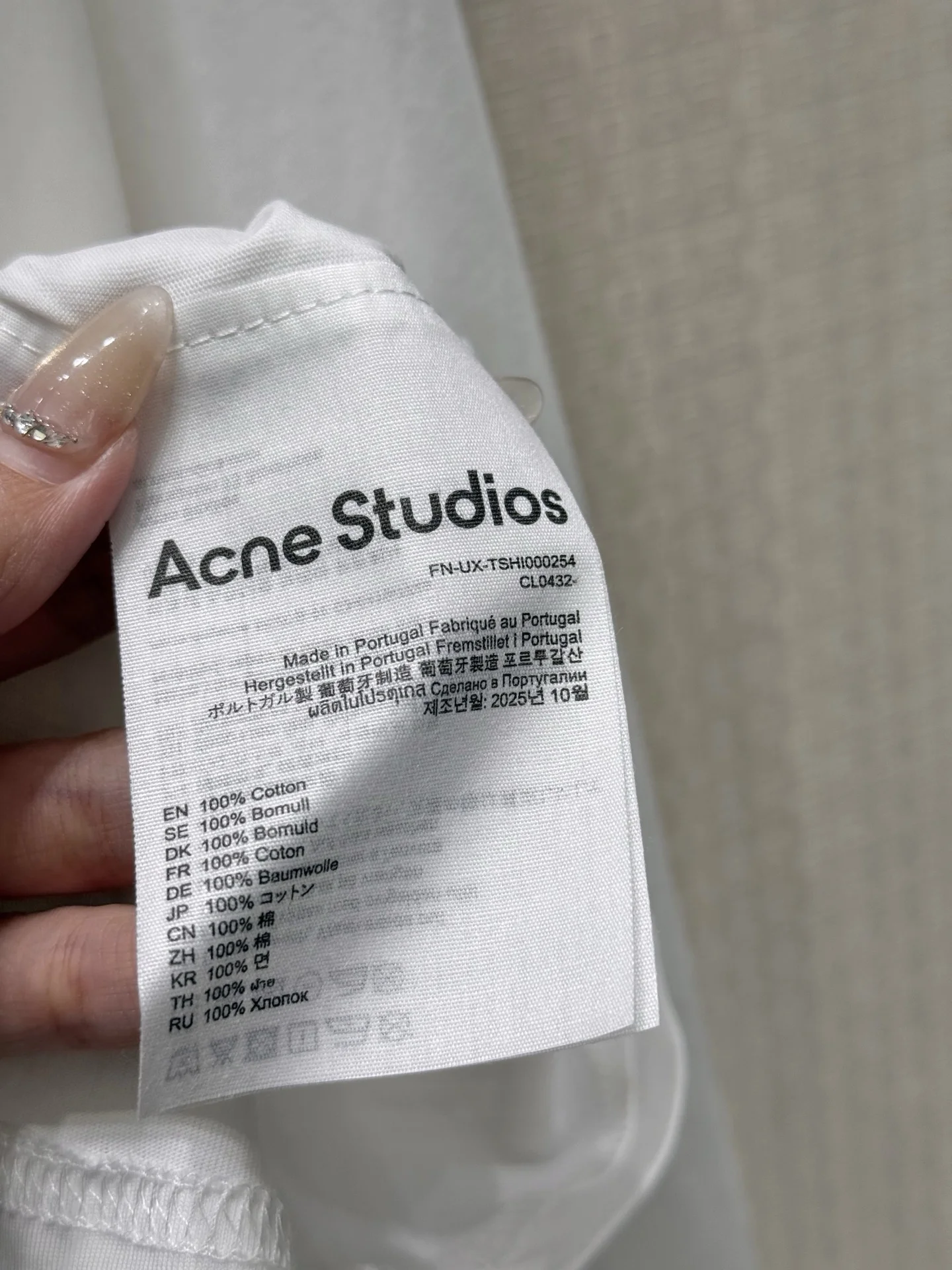ACNE STUDIOS T-shirts White-Blue S-L A50202609060198 - Image 9