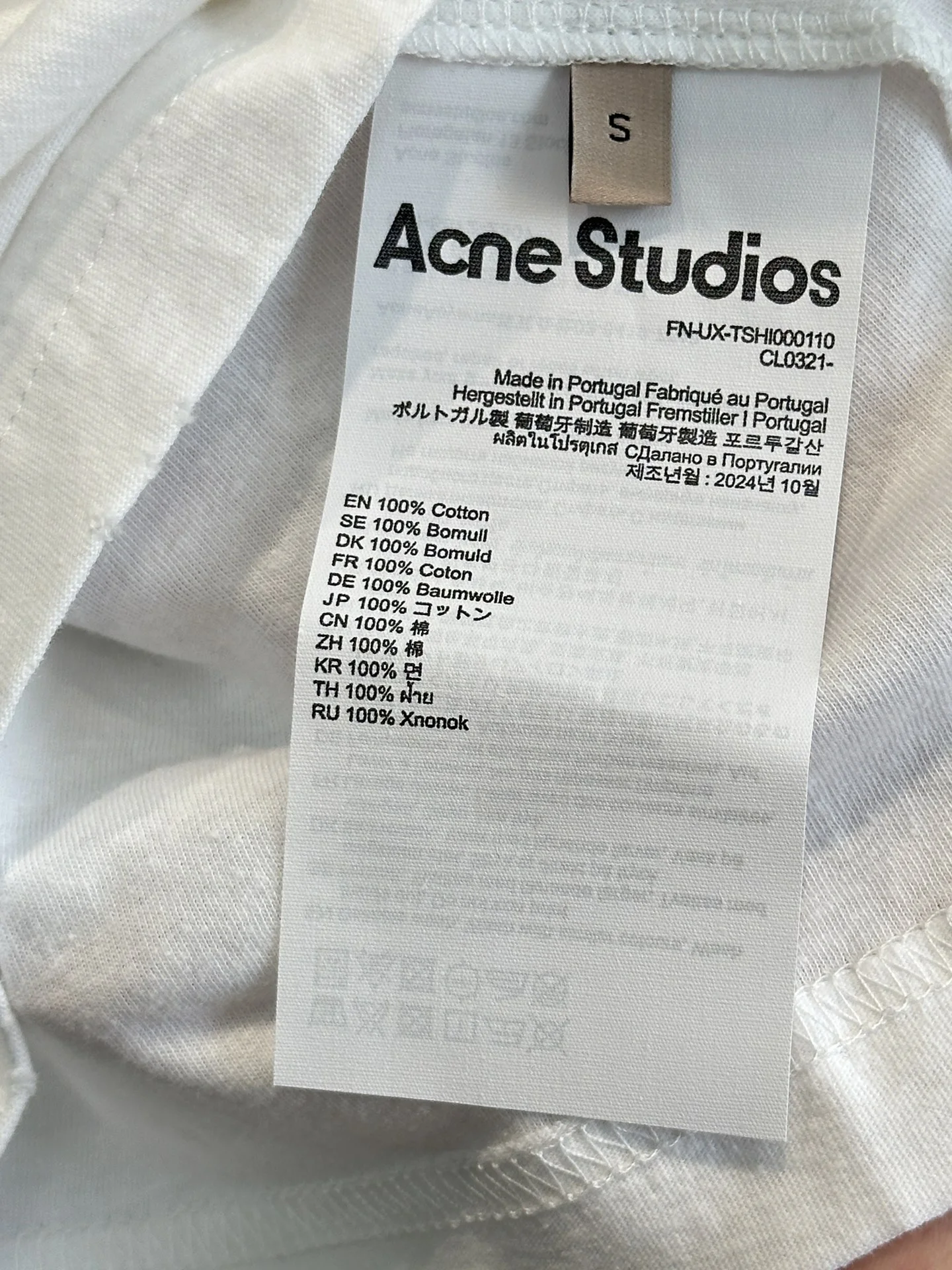 ACNE STUDIOS T-shirts White-Grey-Black S-L A70202609060320 - Image 2
