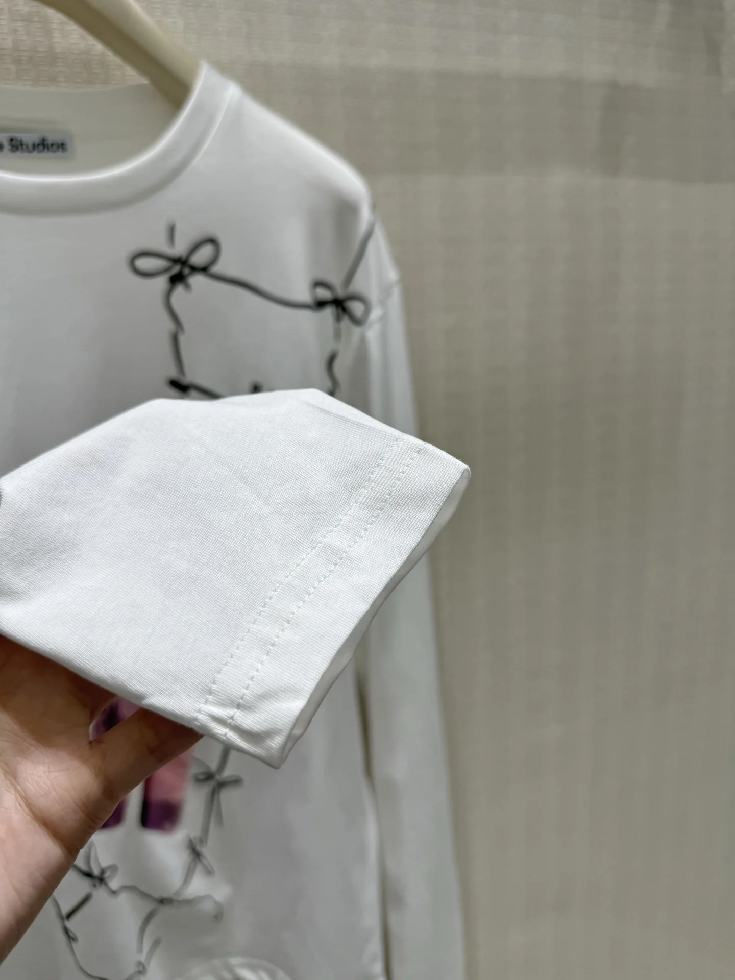 ACNE STUDIOS T-shirts White-Pink S-L A50202609060199 - Image 8