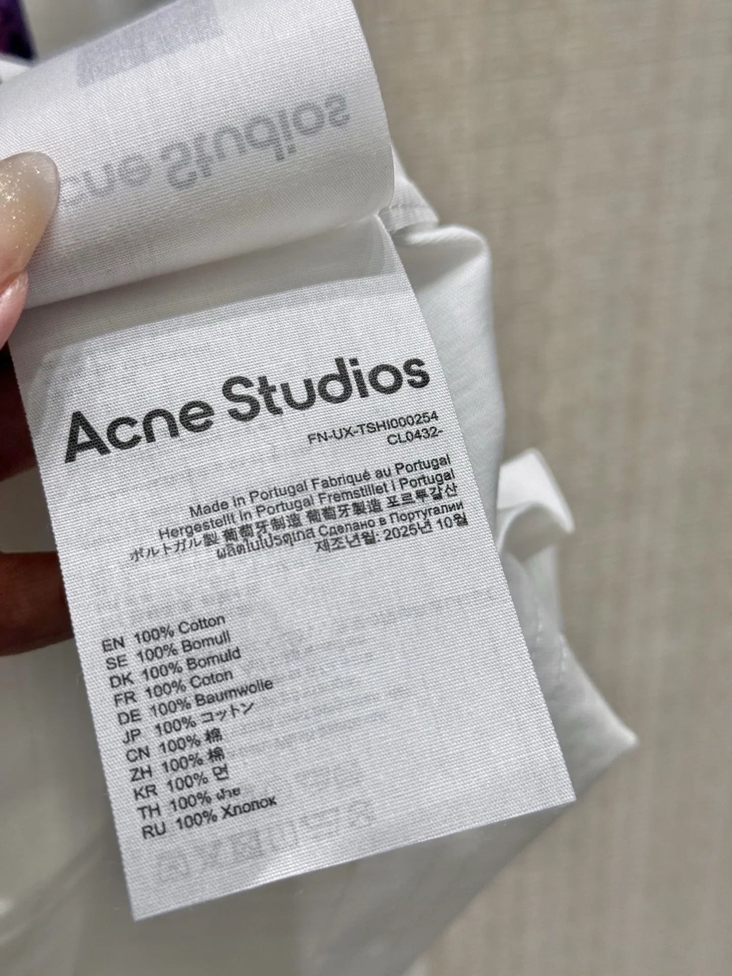 ACNE STUDIOS T-shirts White-Pink S-L A50202609060199 - Image 9
