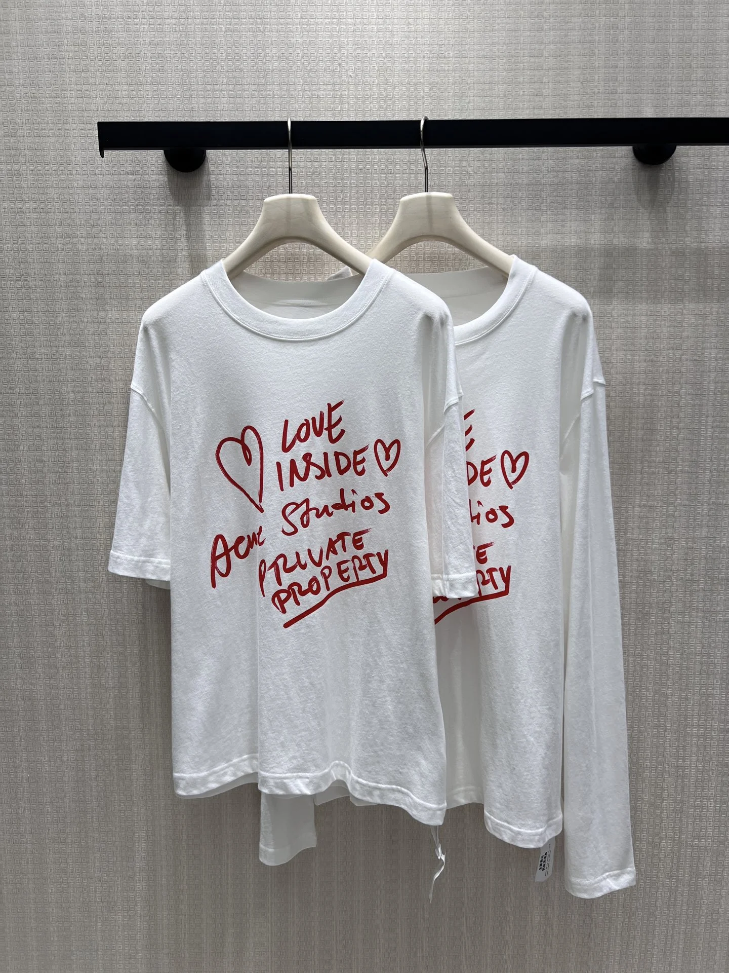 ACNE STUDIOS T-shirts White-Red S-L A85202609061781 - Image 8