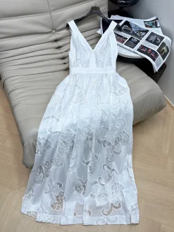 AGUA BY AGUA BENDITA Dresses Embroidered Lace White S-L C75202609063167
