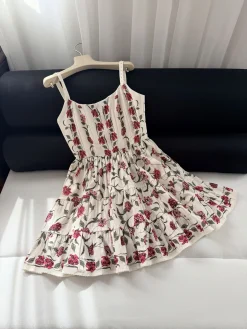 AGUA BY AGUA BENDITA Dresses Linen Cream-Red S-XL E85202609062362