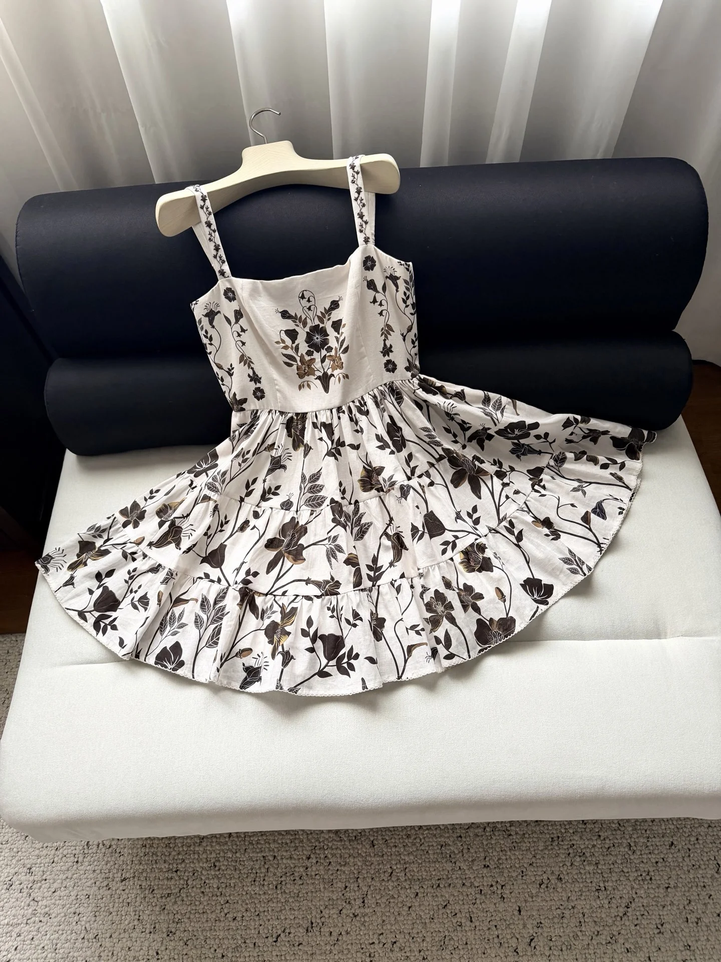 AGUA BY AGUA BENDITA Dresses Linen White-Brown S-XL E15202609063532