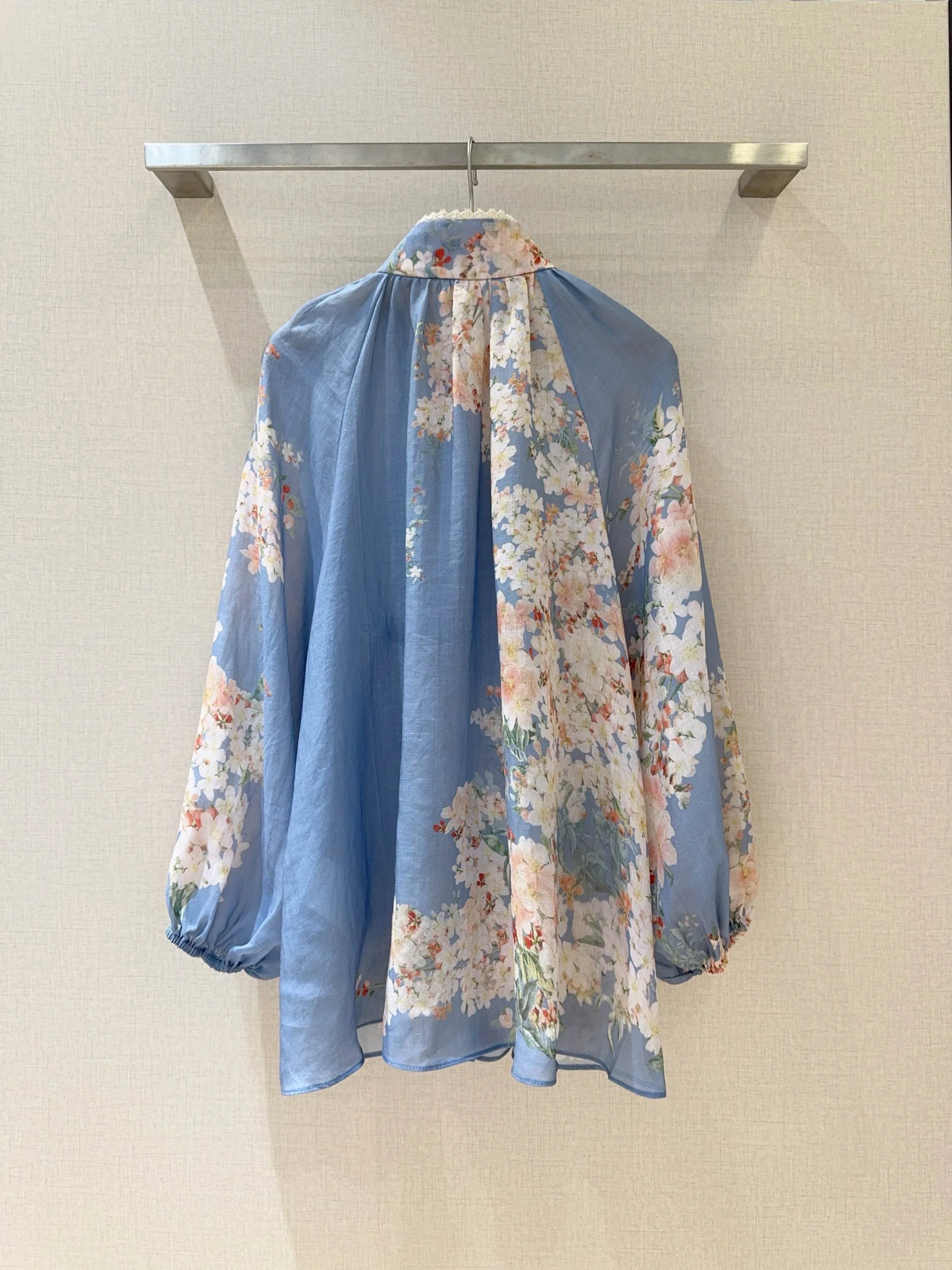 AGUA BY AGUA BENDITA Shirts Ramie Blue-White S-XL B80202609060093 - Image 4