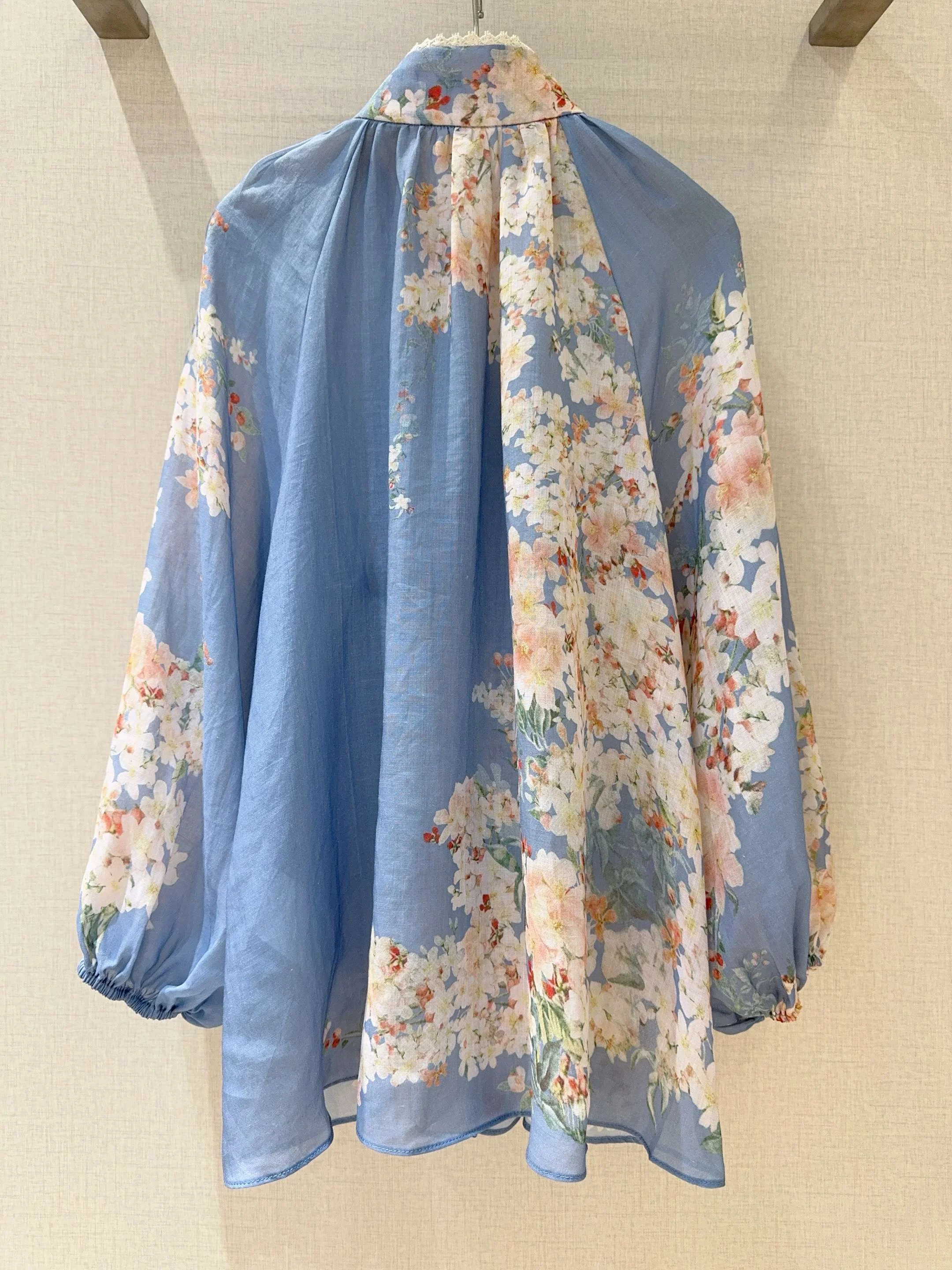 AGUA BY AGUA BENDITA Shirts Ramie Blue-White S-XL B80202609060093 - Image 6