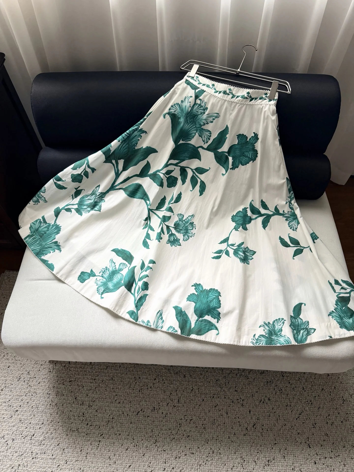 AGUA BY AGUA BENDITA Skirts Cotton White-Green S-XL E15202609062358