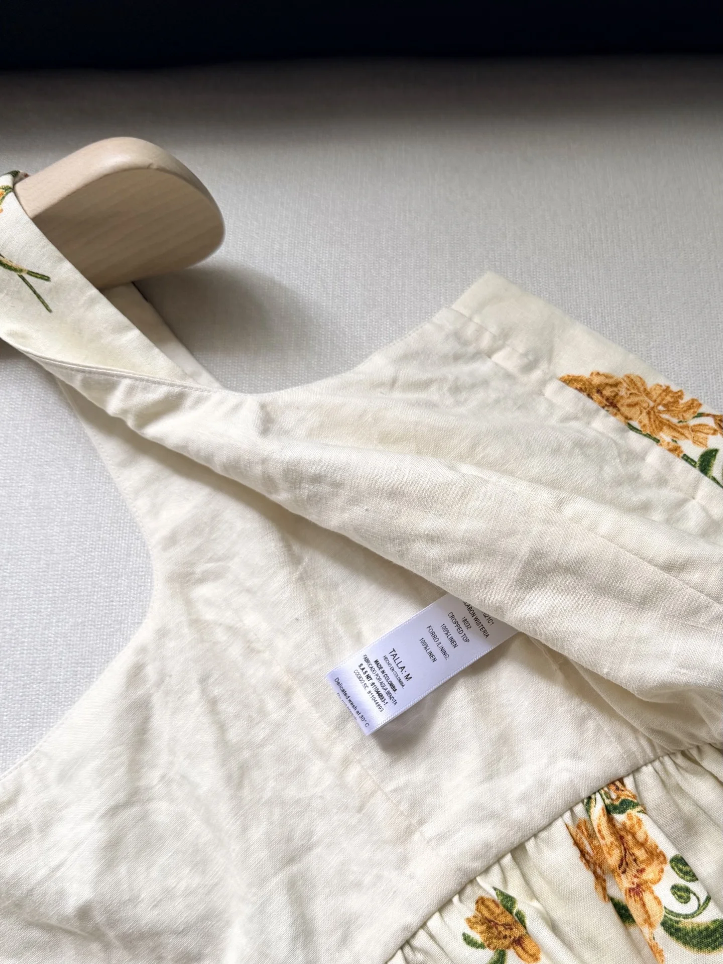 AGUA Vests Linen Cream-Floral S-XL B95202609062379 - Image 8