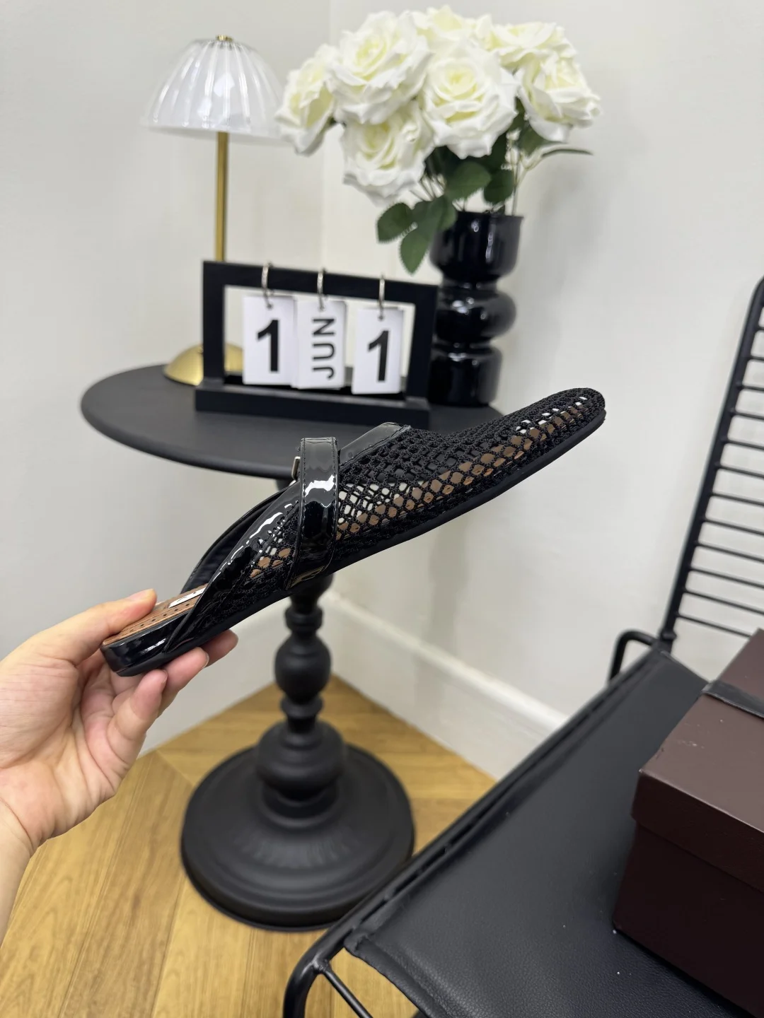 ALAIA Flats Black-Brown B20202609110482 - Image 6