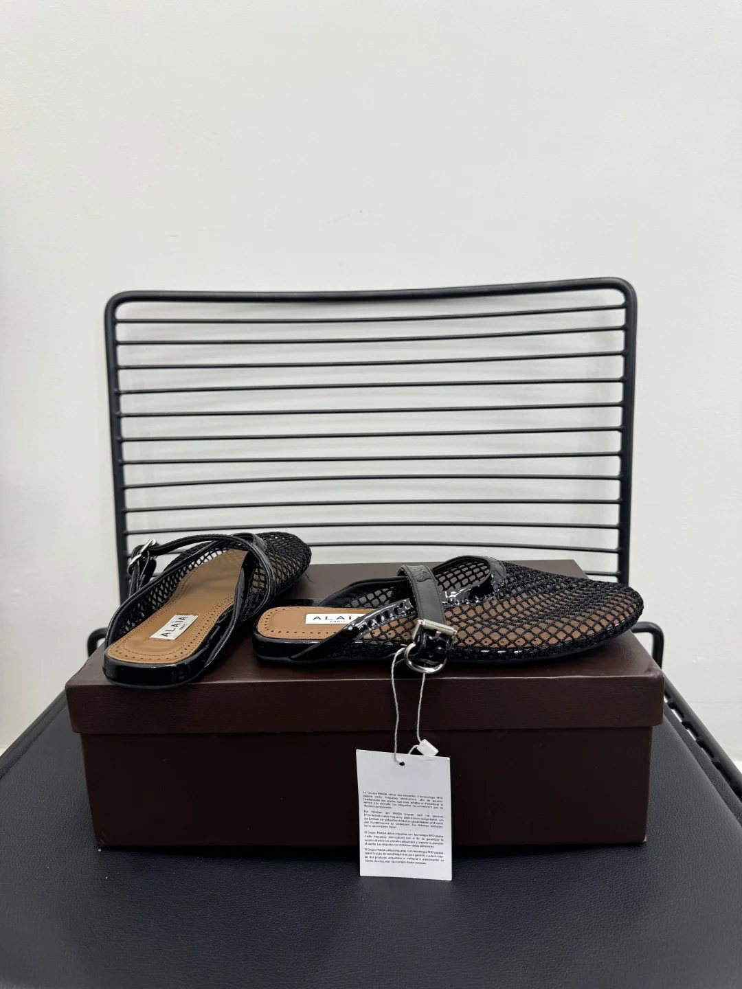 ALAIA Flats Black-Brown B20202609110482 - Image 7