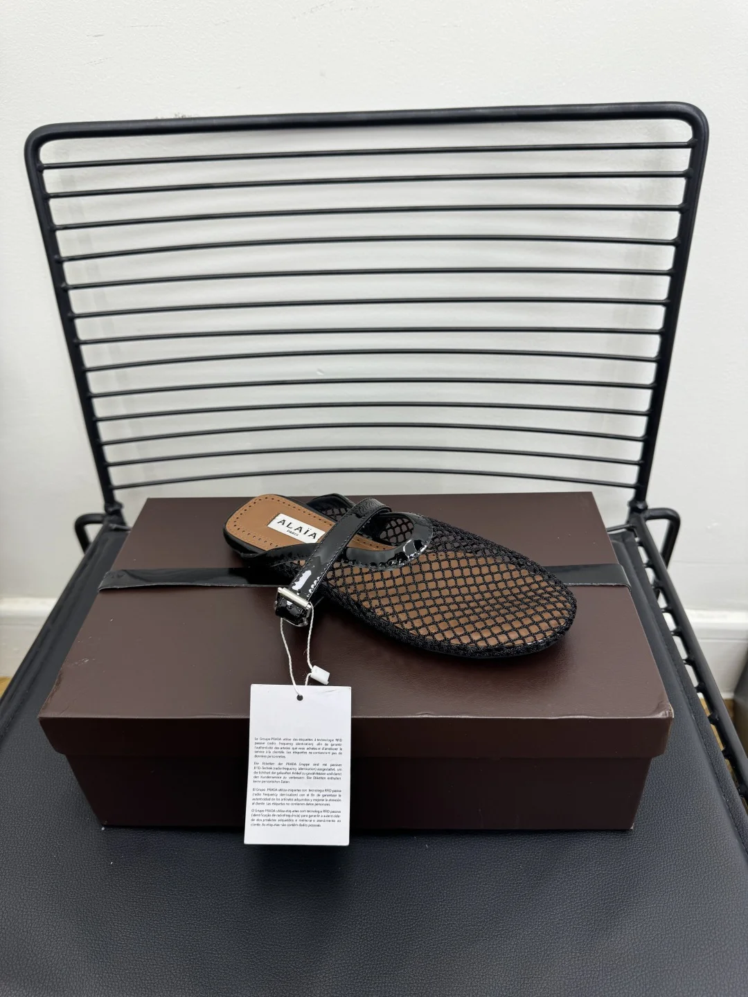 ALAIA Flats Black-Brown B20202609110482 - Image 9