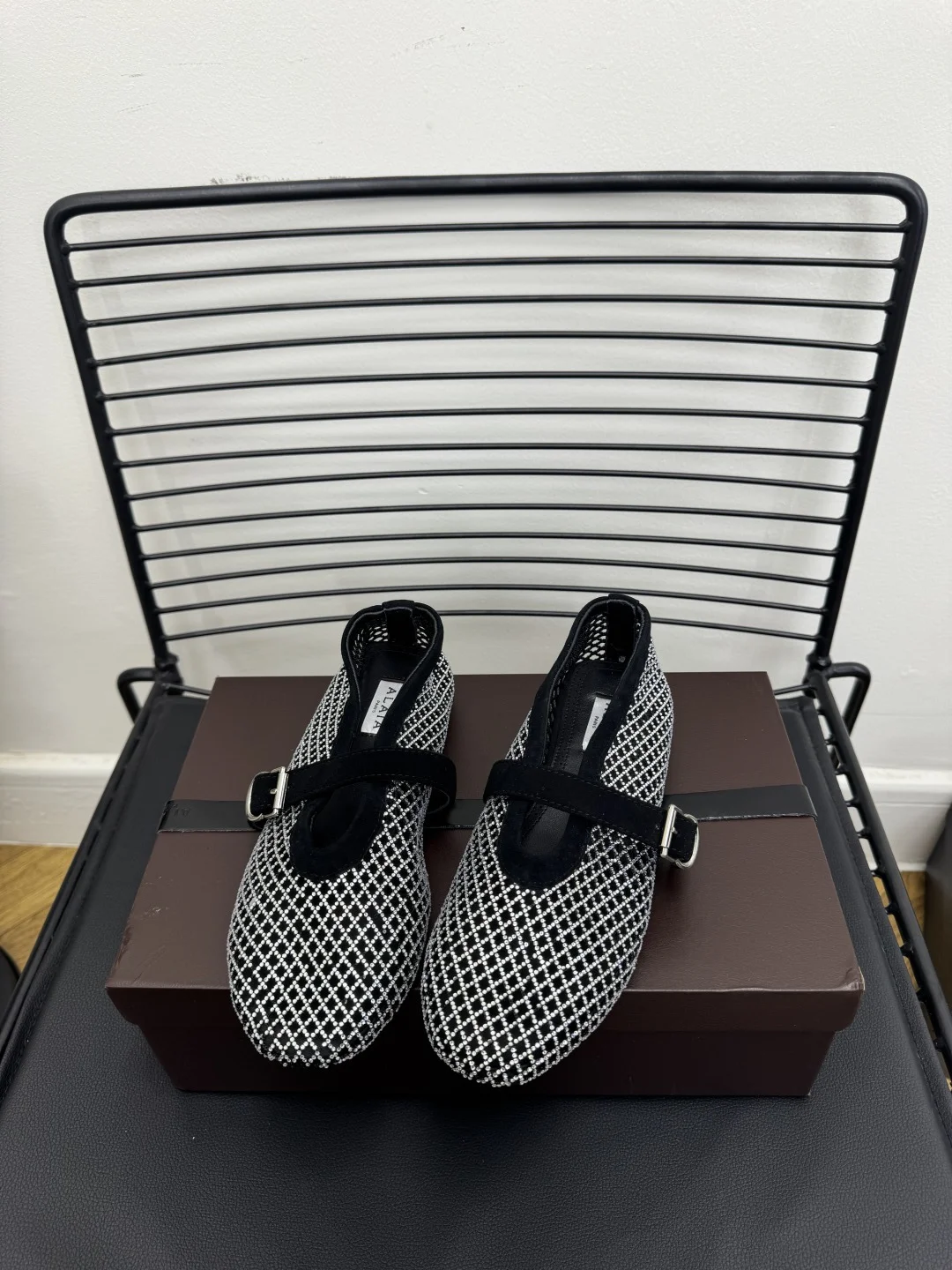 ALAIA Flats Black-Silver B70202609110487 - Image 2
