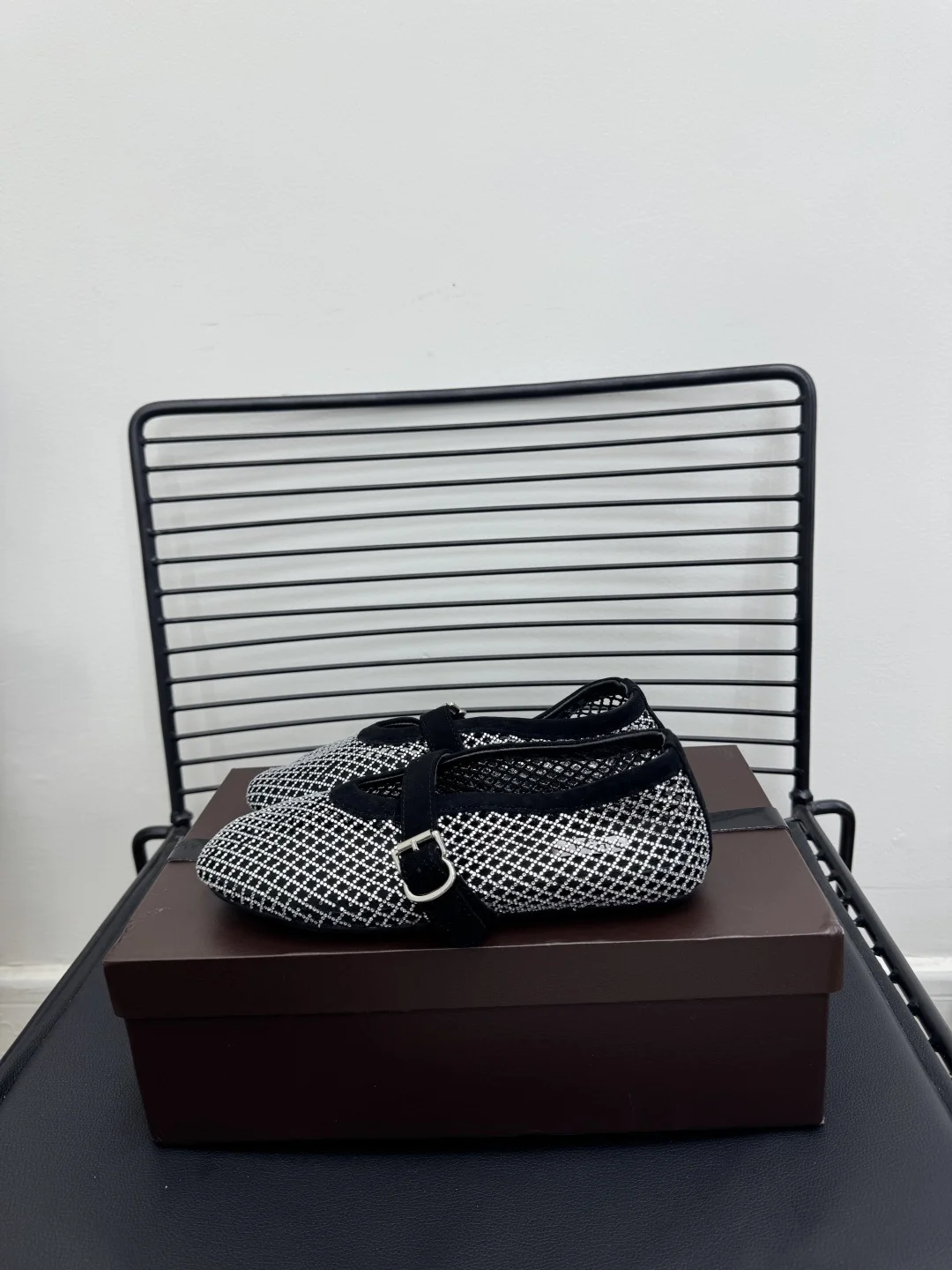 ALAIA Flats Black-Silver B70202609110487 - Image 3