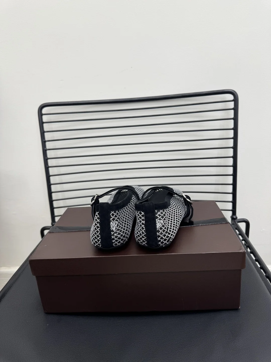 ALAIA Flats Black-Silver B70202609110487 - Image 4