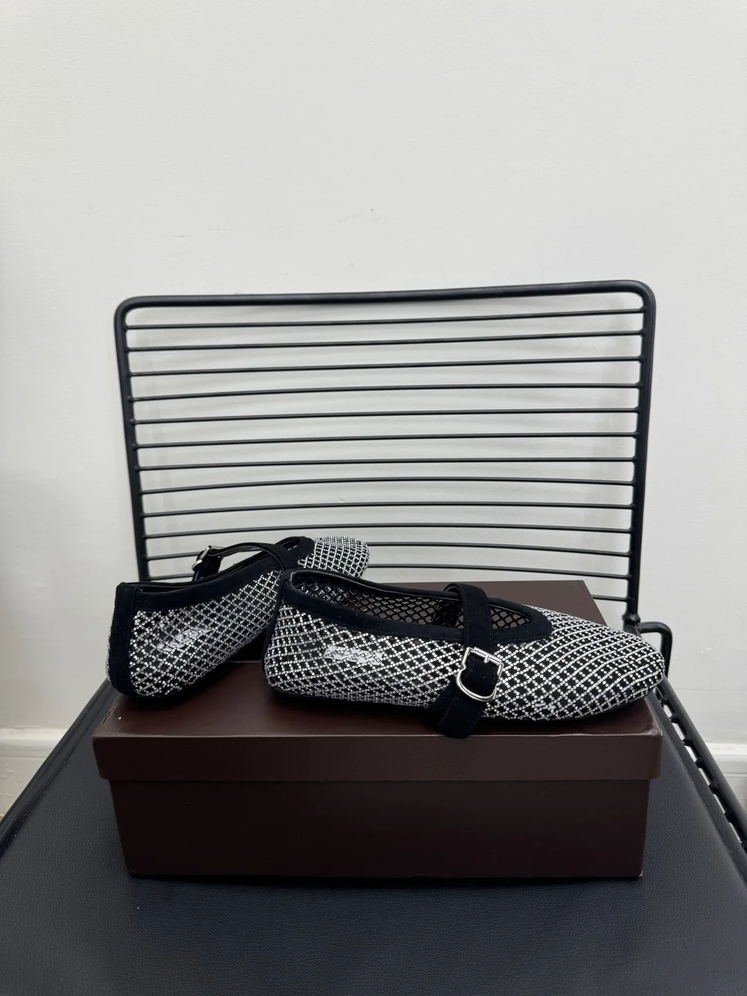 ALAIA Flats Black-Silver B70202609110487 - Image 7