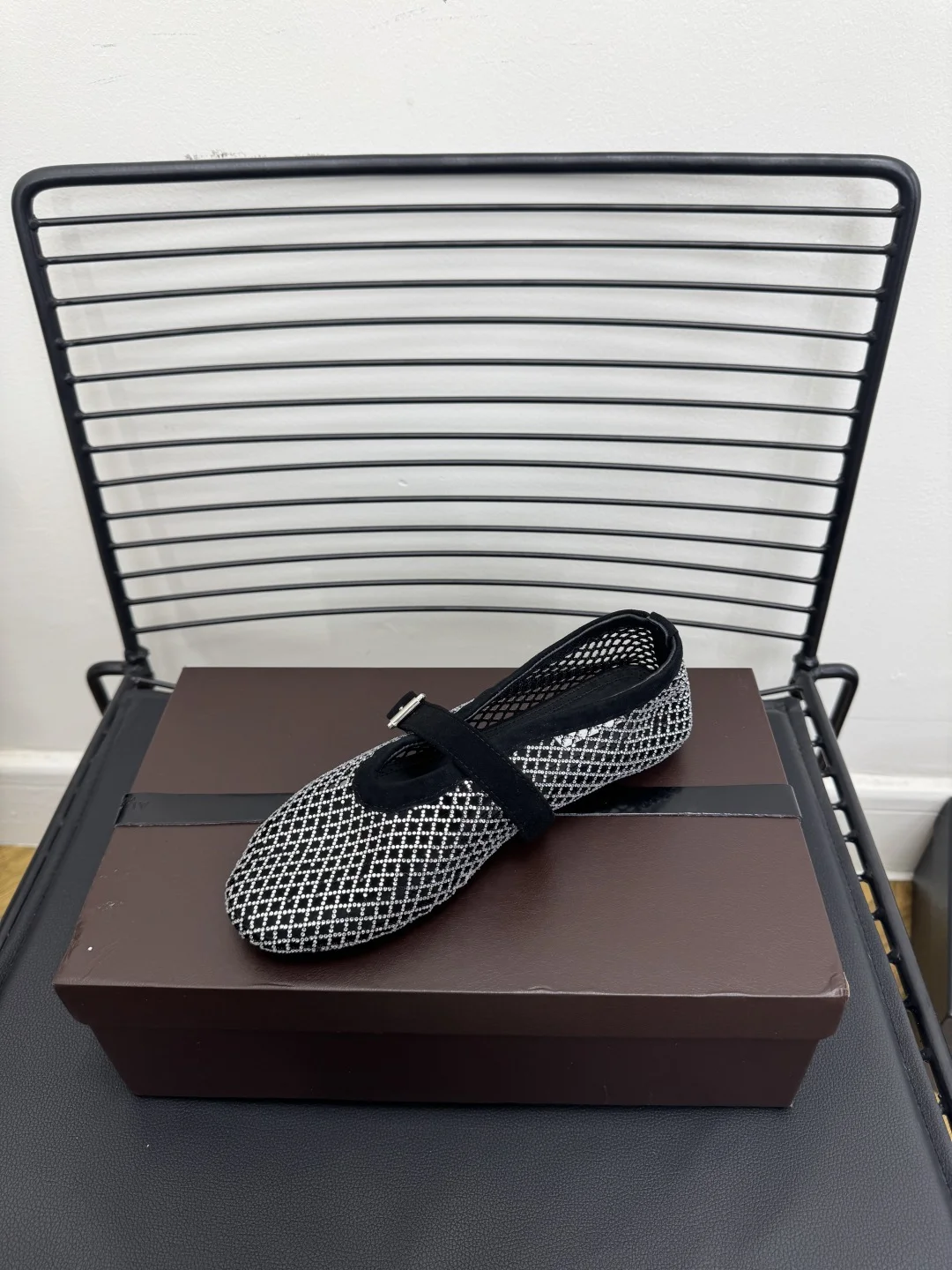 ALAIA Flats Black-Silver B70202609110487 - Image 8