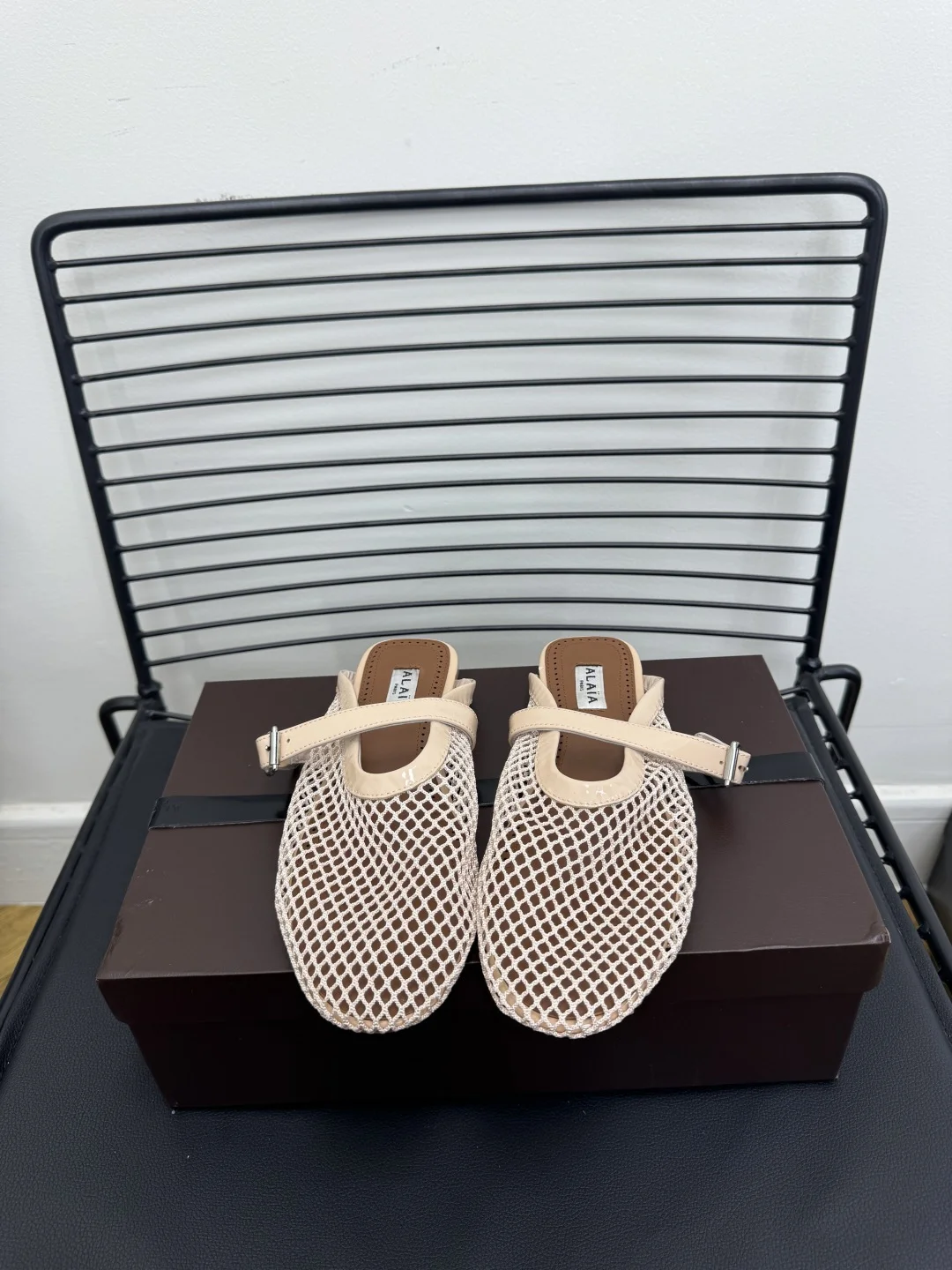 ALAIA Flats Cashmere Lambskin Beige-Brown EU35-39 B20202609110483 - Image 2