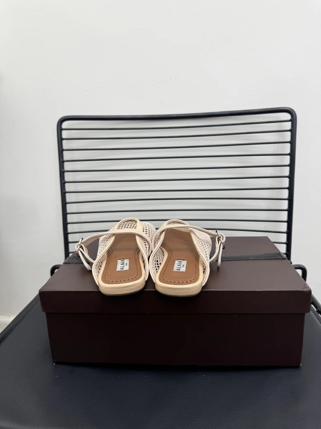 ALAIA Flats Cashmere Lambskin Beige-Brown EU35-39 B20202609110483 - Image 4