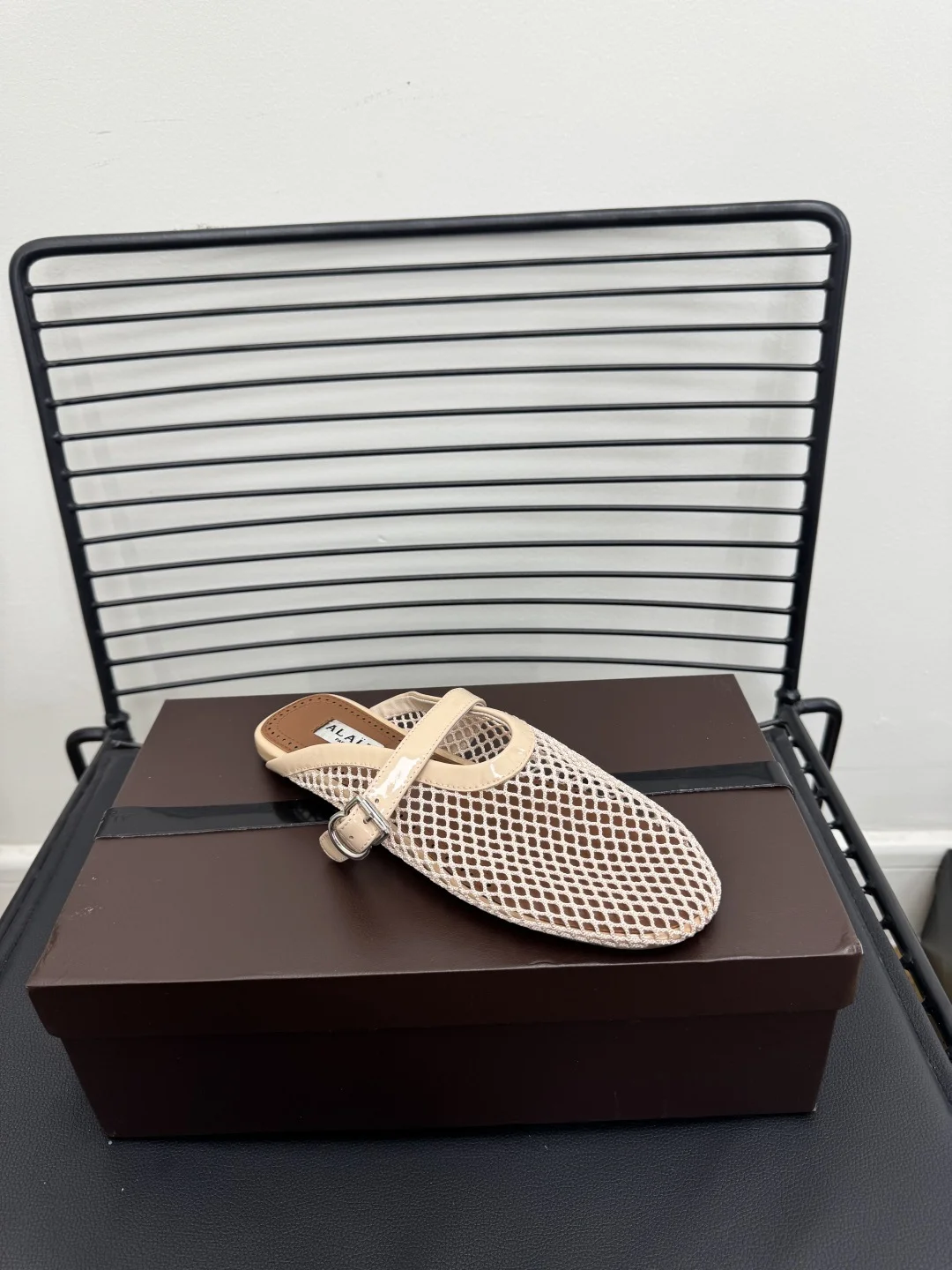 ALAIA Flats Cashmere Lambskin Beige-Brown EU35-39 B20202609110483 - Image 7