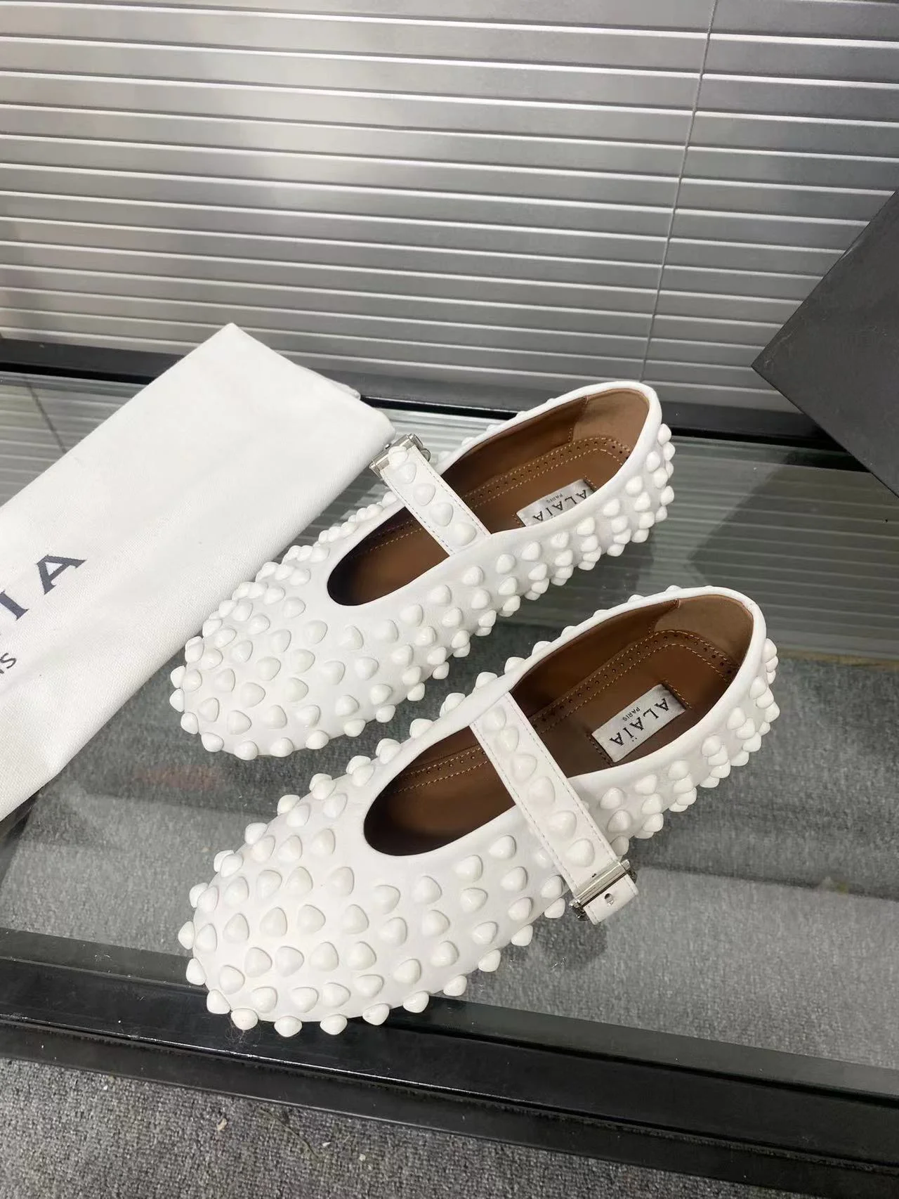 ALAIA Flats Leather White EU35-41 B90202609110465