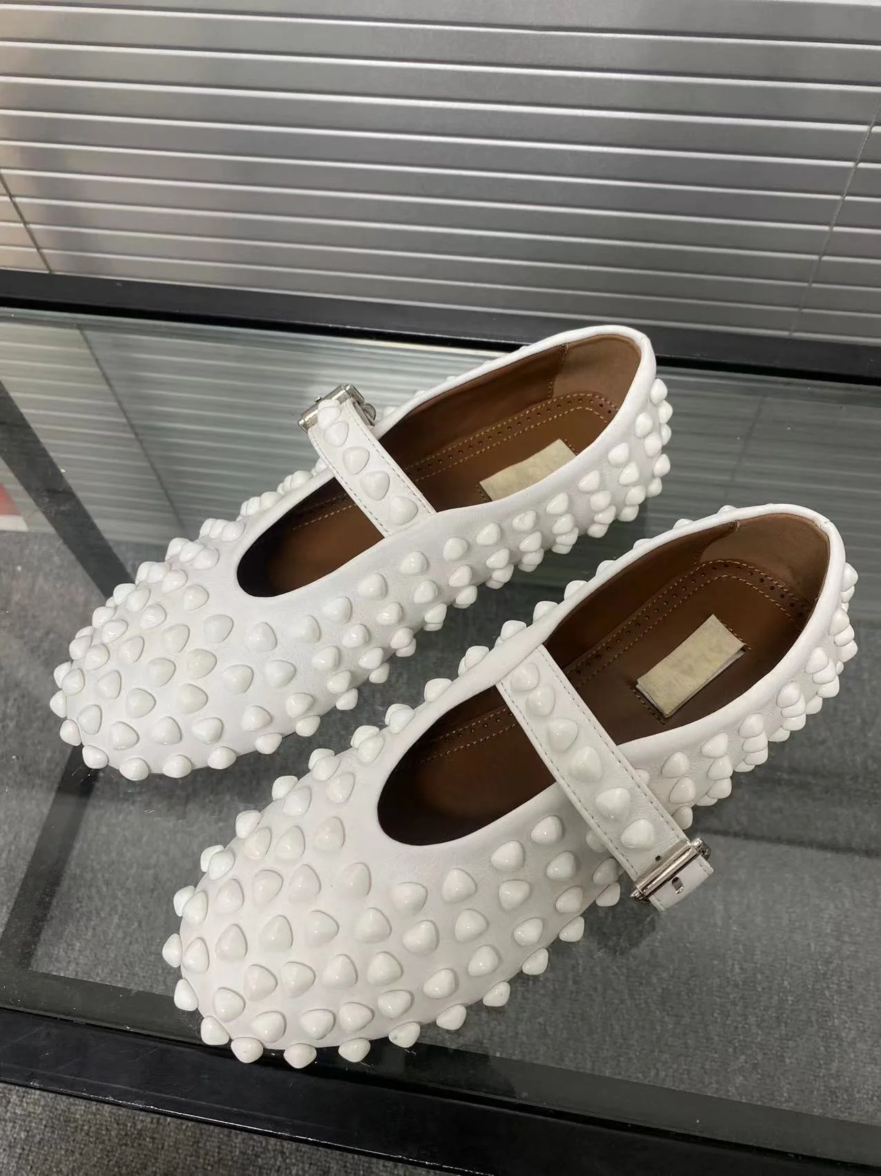 ALAIA Flats Leather White EU35-41 B90202609110465 - Image 2