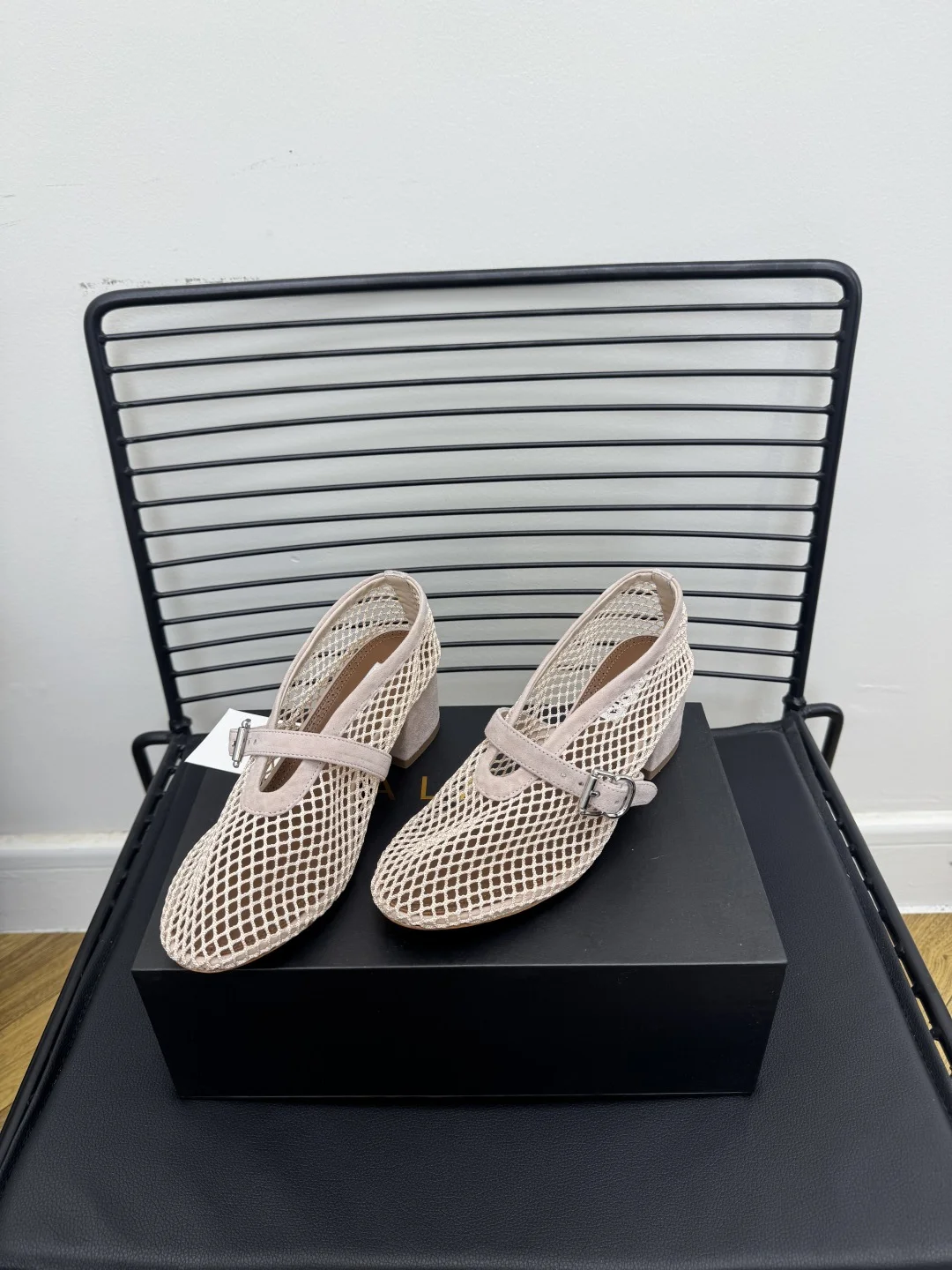 ALAIA Flats Mesh Suede Beige-Pink EU35-41 B50202609110477 - Image 8