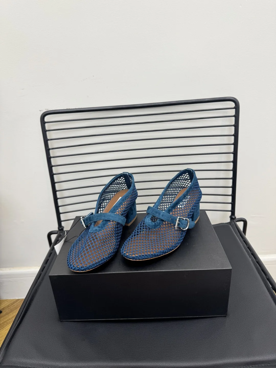 ALAIA Flats Mesh Suede Blue-Brown EU35-41 B50202609110476 - Image 2