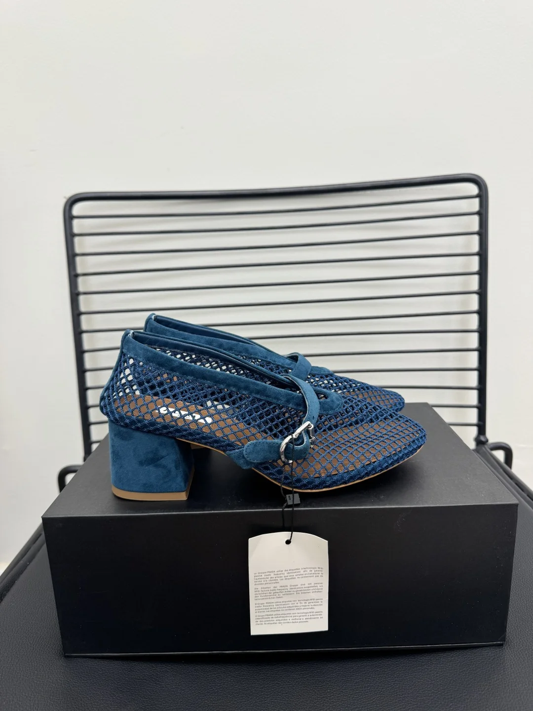 ALAIA Flats Mesh Suede Blue-Brown EU35-41 B50202609110476 - Image 3