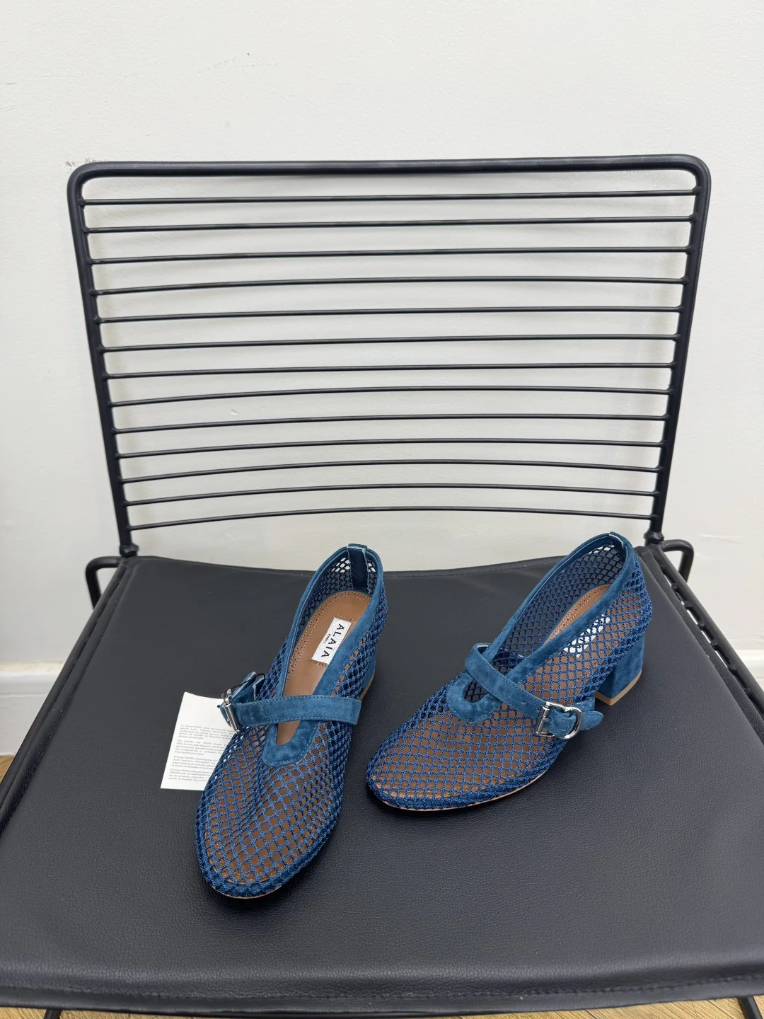 ALAIA Flats Mesh Suede Blue-Brown EU35-41 B50202609110476 - Image 9