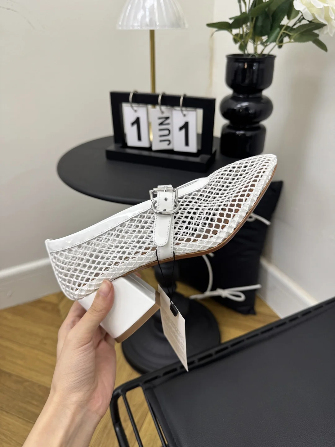 ALAIA Flats Mesh Suede White-Brown EU35-41 B50202609110479 - Image 3