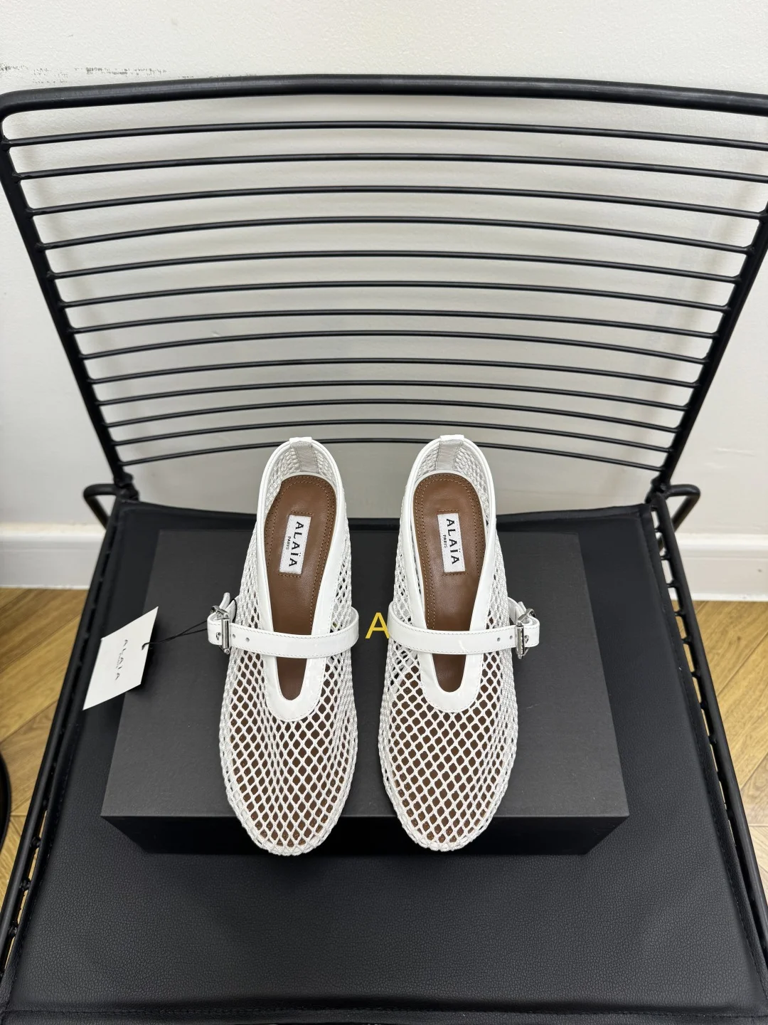 ALAIA Flats Mesh Suede White-Brown EU35-41 B50202609110479 - Image 6
