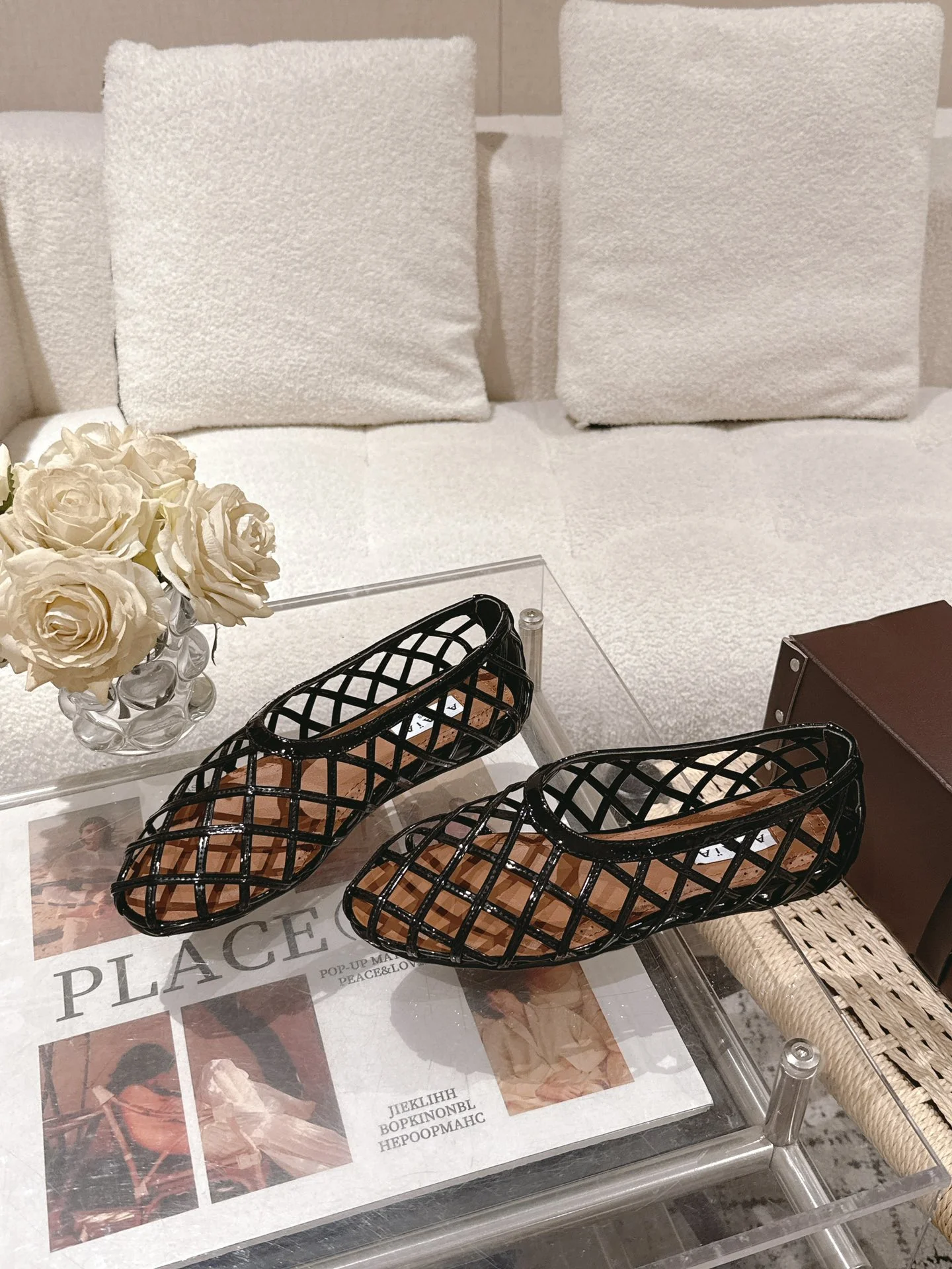 ALAIA Flats Patent Leather Black-Brown EU35-40 B70202609110449 - Image 9