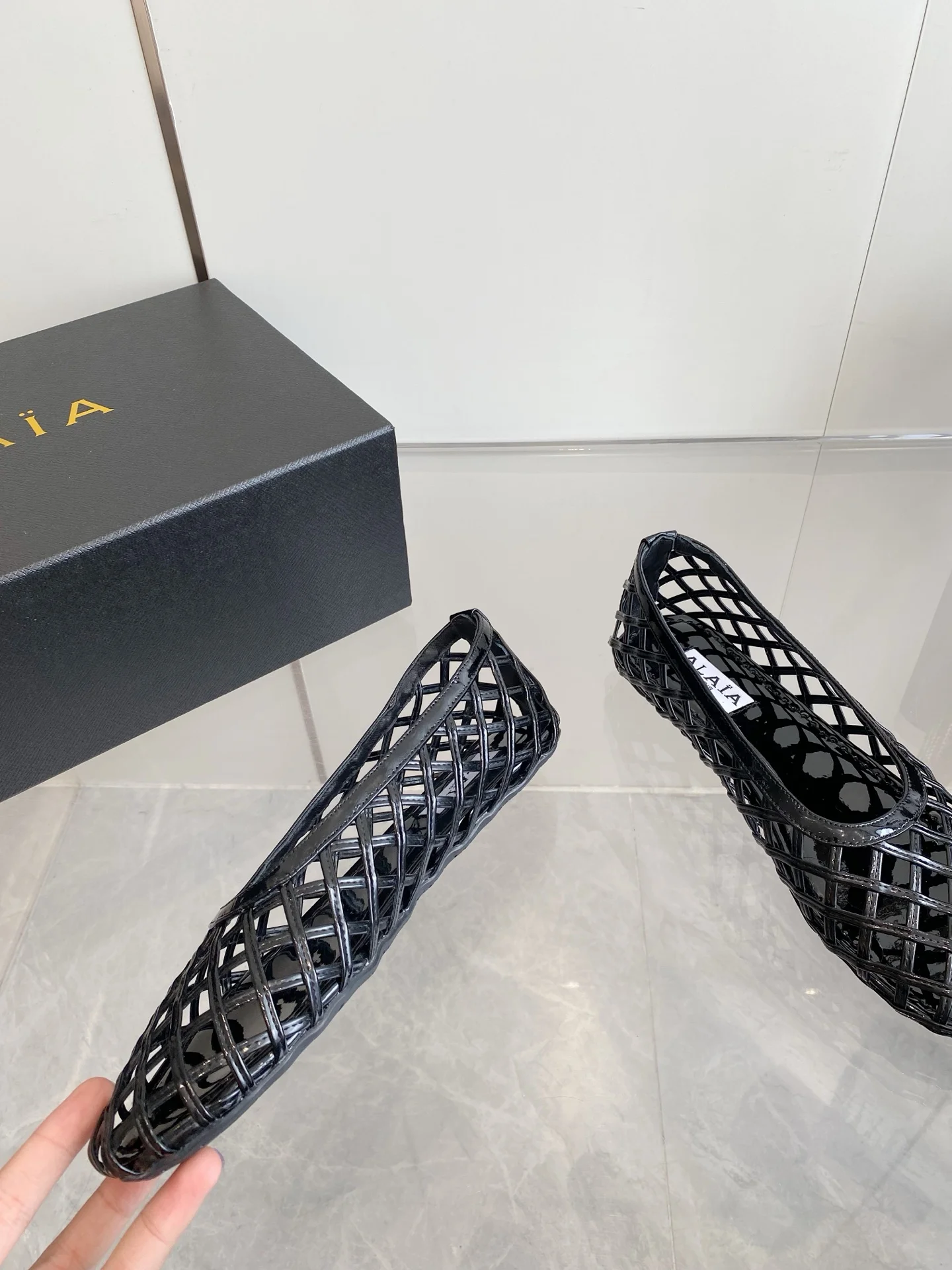 ALAIA Flats Woven Fabric Black EU35-39 B60202609110503 - Image 4