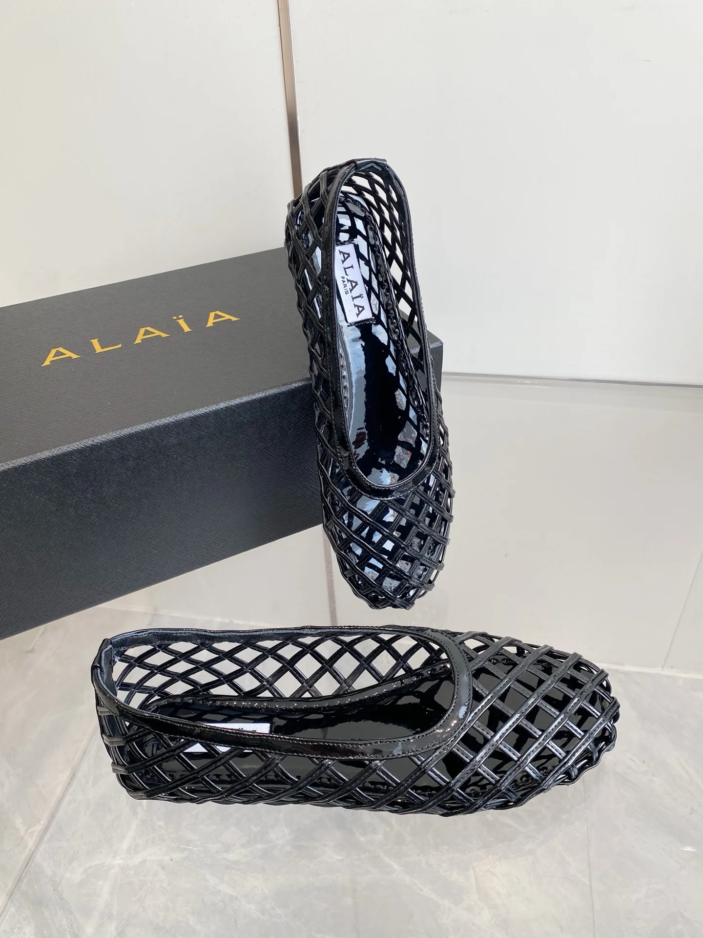 ALAIA Flats Woven Fabric Black EU35-39 B60202609110503 - Image 7