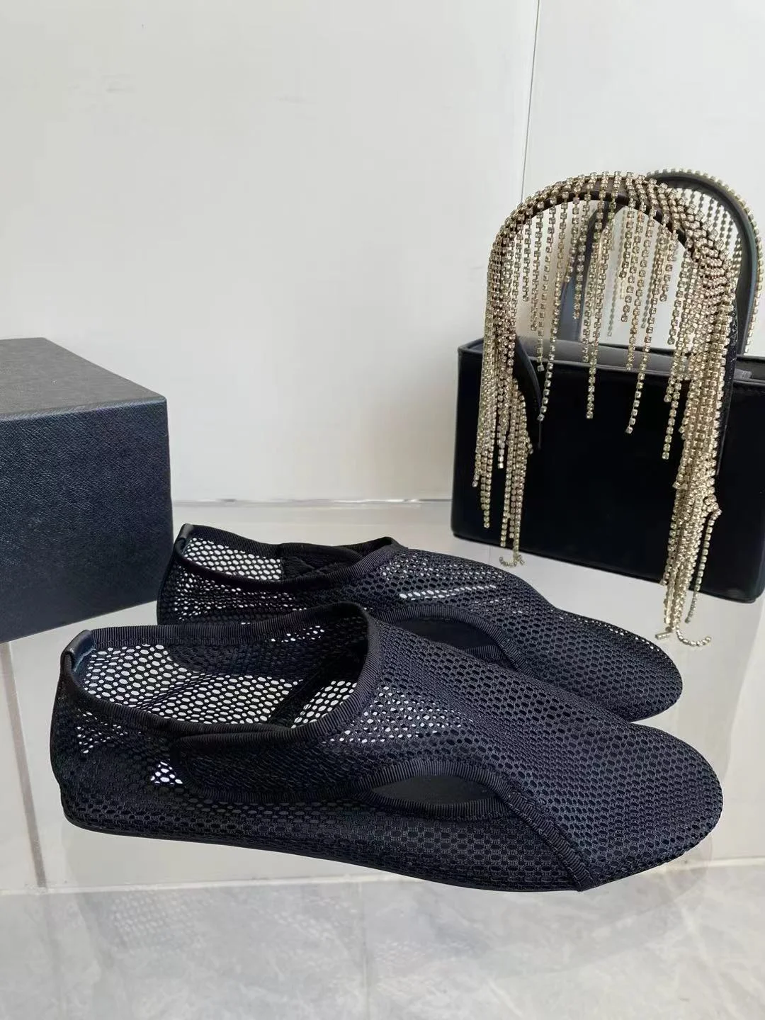 ALAIA Flats Woven Fabric Black EU35-39 D1202609110510 - Image 2