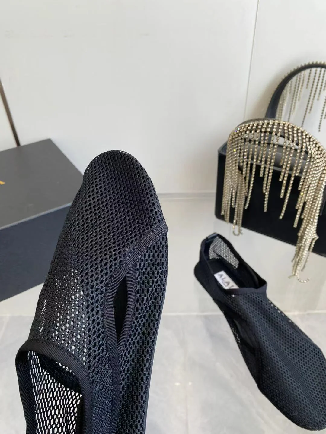 ALAIA Flats Woven Fabric Black EU35-39 D1202609110510 - Image 6